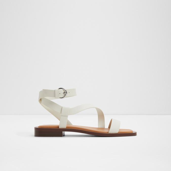 Grugar-In Women's White Flat Sandals