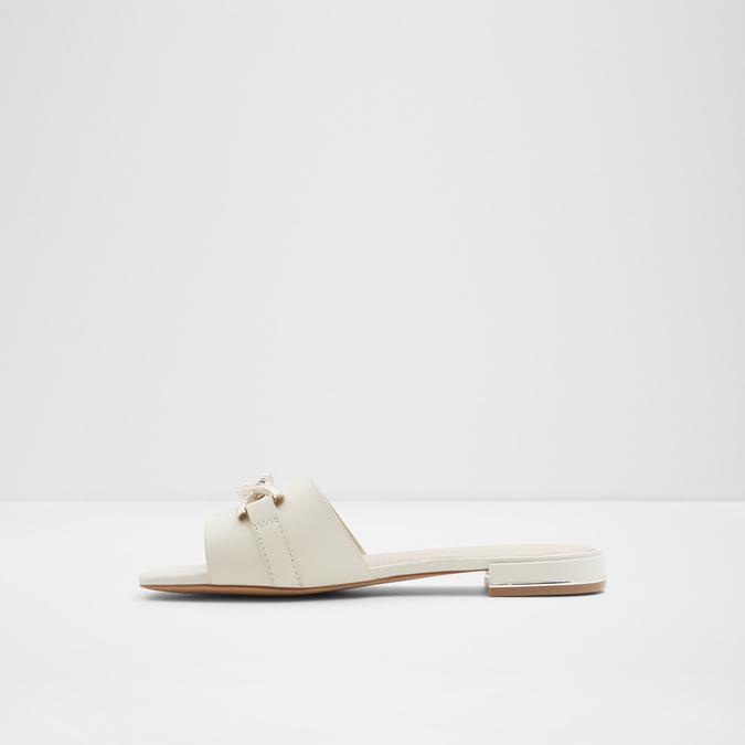 Hayhar Women's White Flat Sandals image number 3