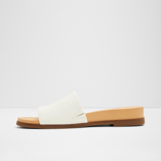 Elina Women's White Flat Sandals image number 3