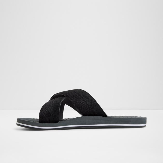 Totia-In Men's Black Cross Strap Sandals image number 3
