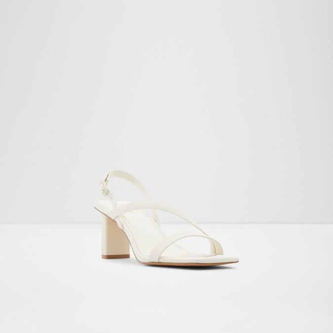 Maissy Women's White Block Heel Sandal image number 4