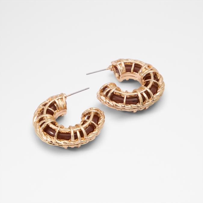Cagedhoop Women's Brown Earrings
