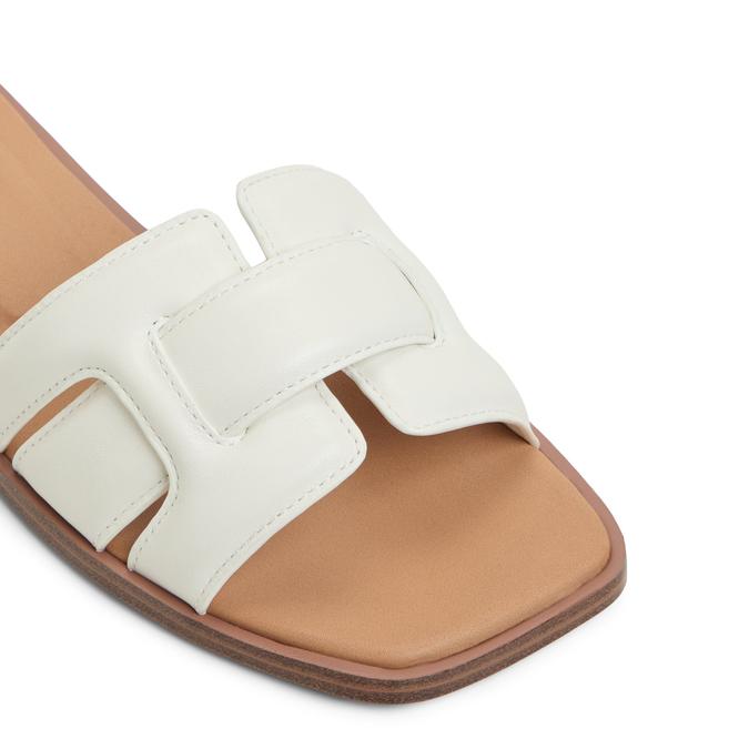 ELENYA-IN White Women Flat Sandals image number 4