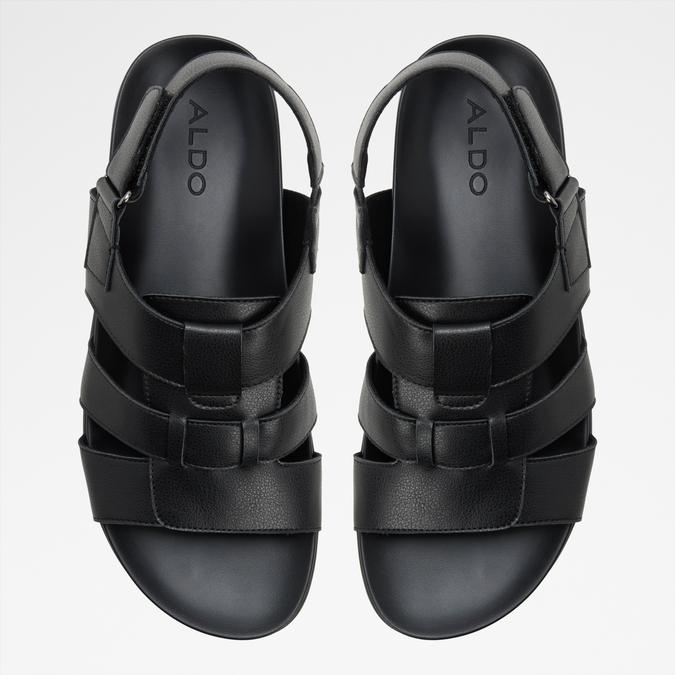 NUNOA Black Men Back Strap Sandals image number 5