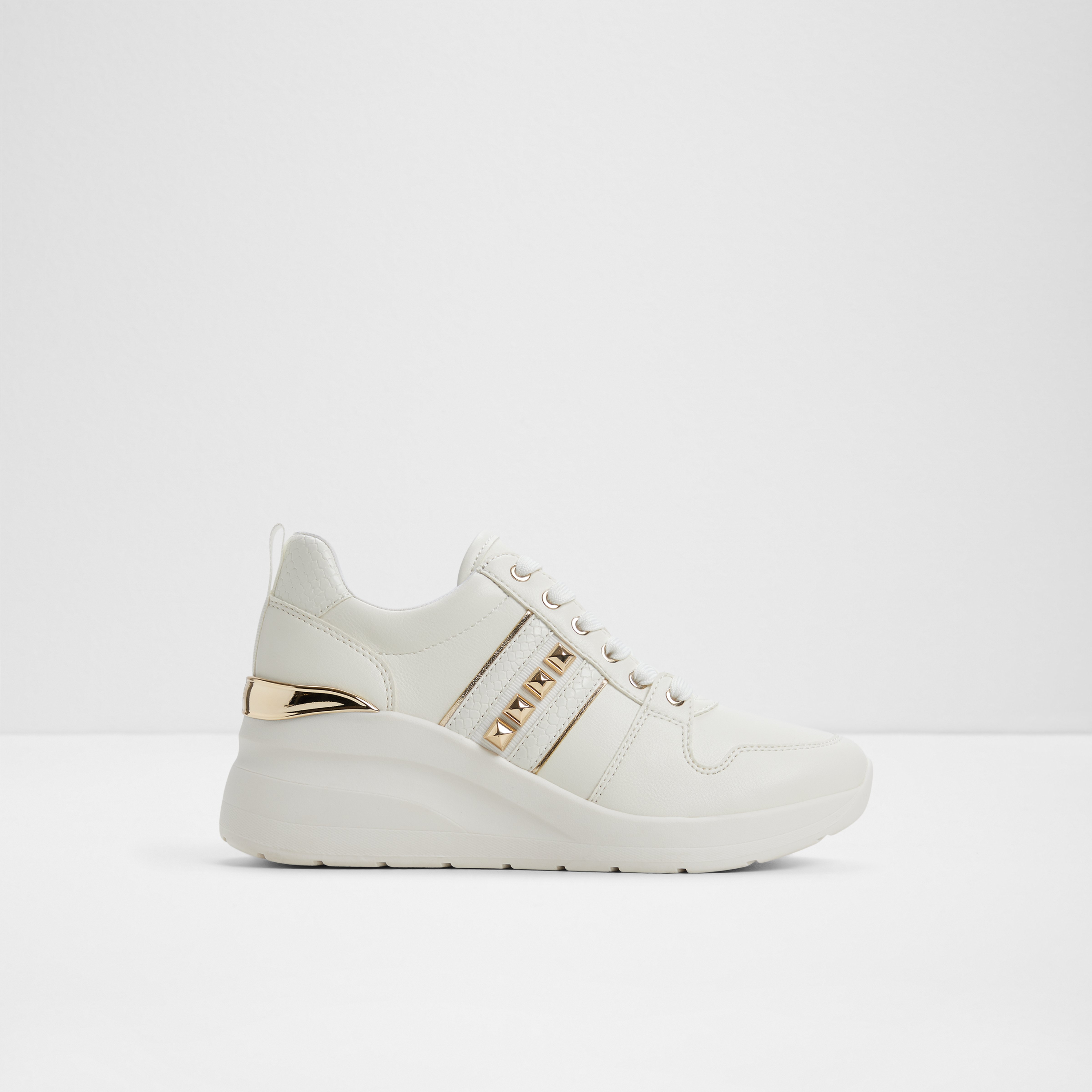 Larosea-In Women's White Sneaker Wedges