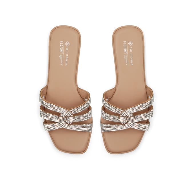 Kindhearted Women's Beige Flatsandals