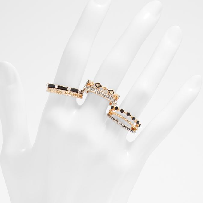 Trescoe Women's Black On Gold Rings image number 1