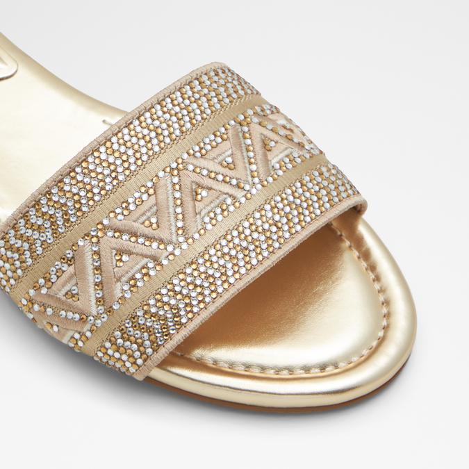 Ghalia Women's Champagne Flat Sandals image number 5