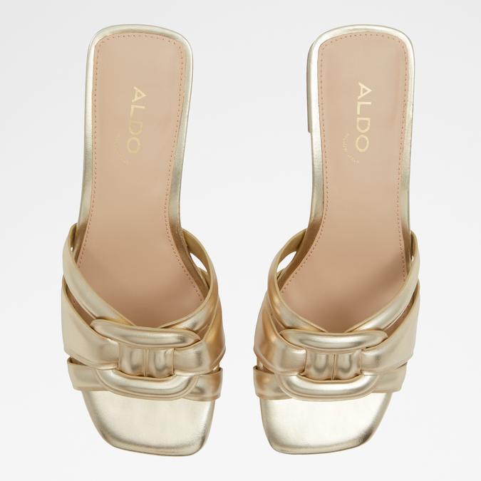 Najla Women's Gold Block heel Sandals
