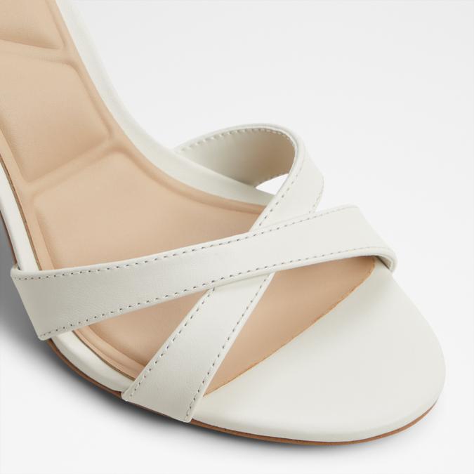Melodie-In Women's White Block Heel Sandals image number 5
