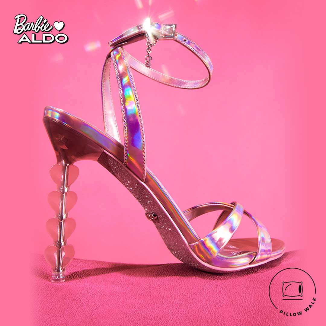 Barbie™ x ALDO Iridescent Heart Heel Dress Sandals | Dillard's