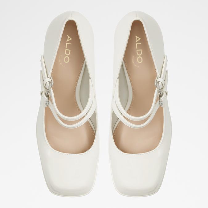 Manda Women's White Block Heel image number 1