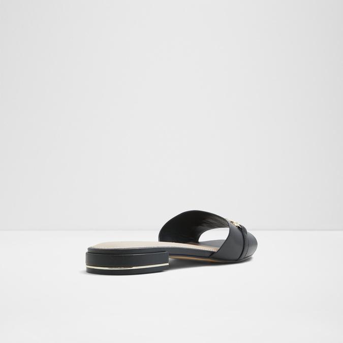 Emina Women's Black Flat Sandals image number 2