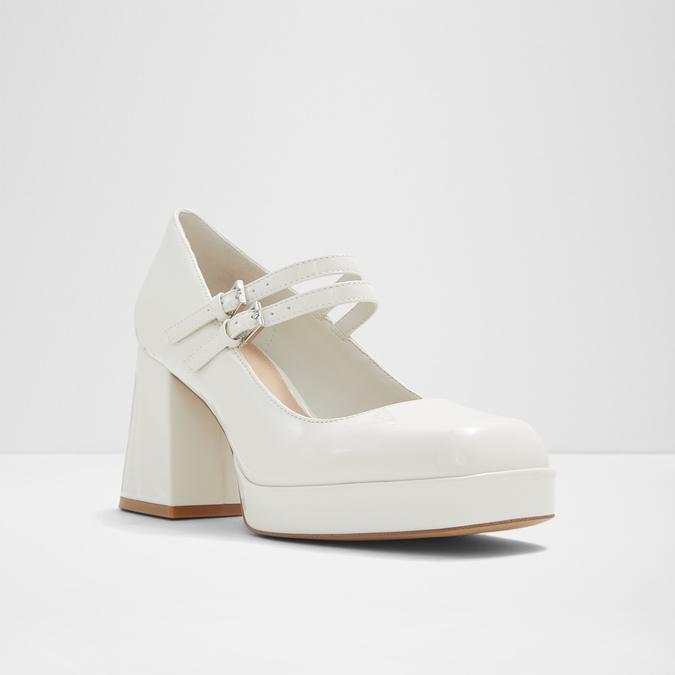 Manda Women's White Block Heel image number 4