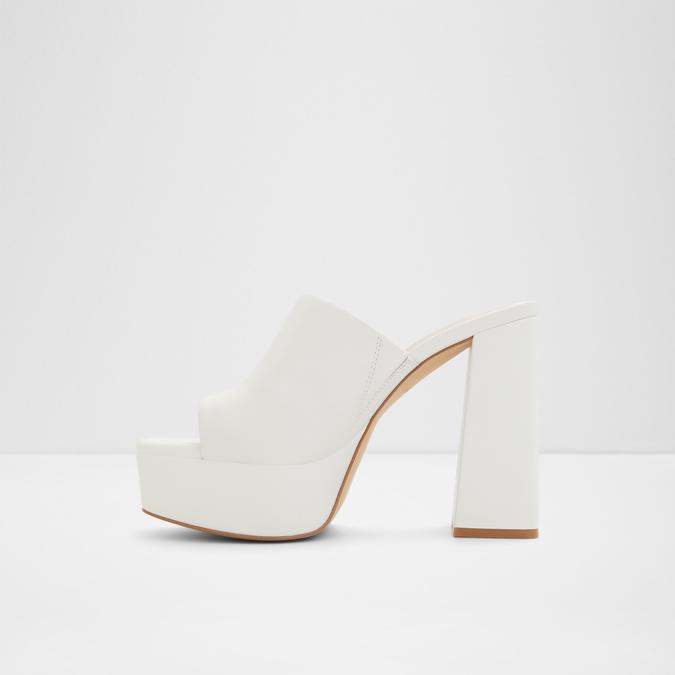 Cassey Women's White/Bone Block Heel Sandals image number 2