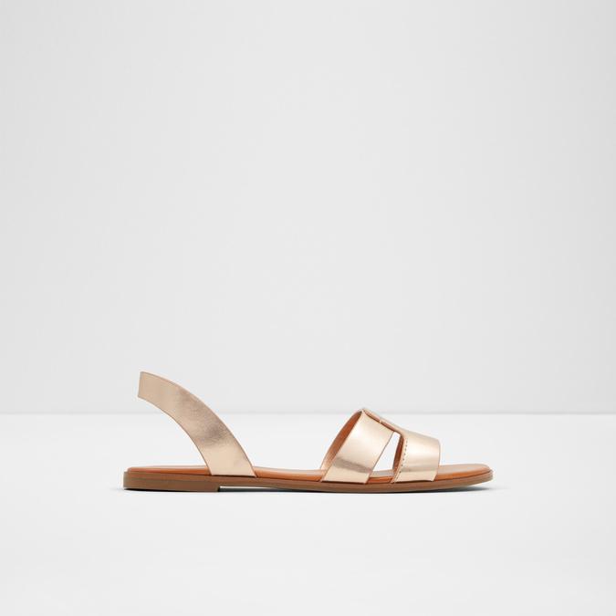 rose gold flat sandals