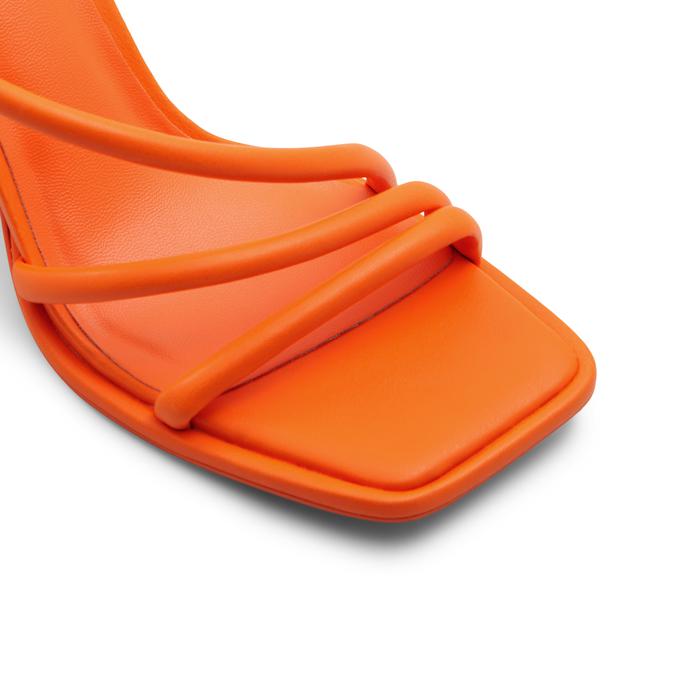 Luxe Women's Orange Block Heel Sandals image number 2