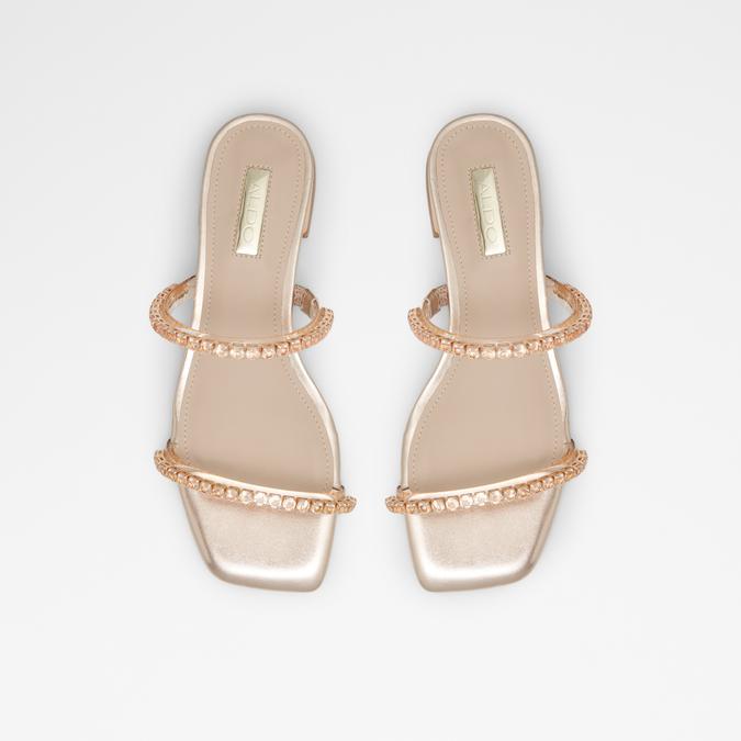 Illana Women's Rose Gold Block Heel Sandal image number 1