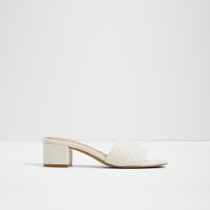 Claudina Women's Beige Block Heel Sandals