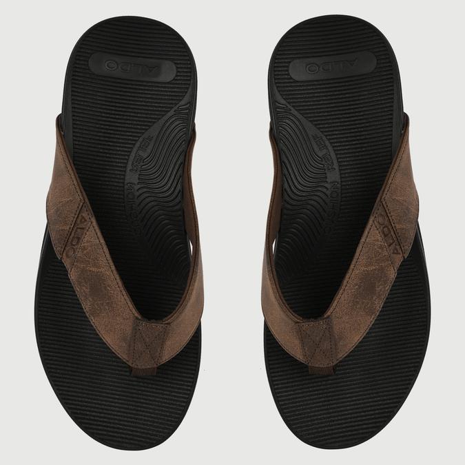 STEFFENA Brown Men Thong Sandals image number 4