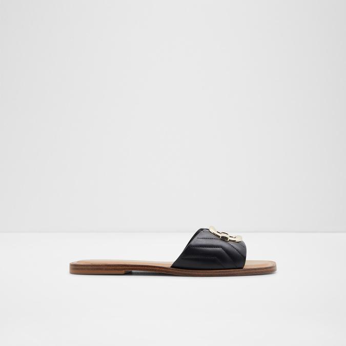 Qelajar Women's Black Flat Sandals