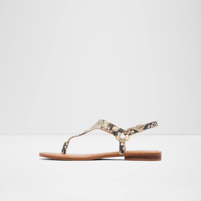 Elubrylla Women's Natual Multi Flat Sandals image number 2