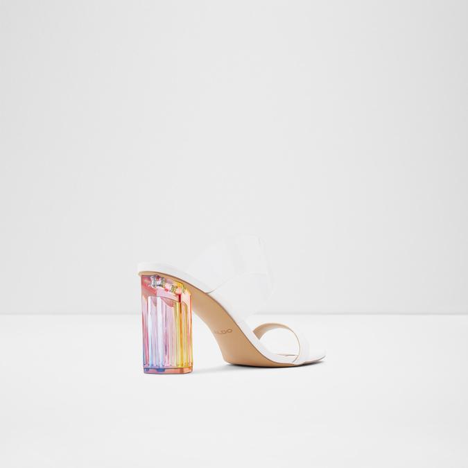Clara Women's White Block Heel Sandal image number 2