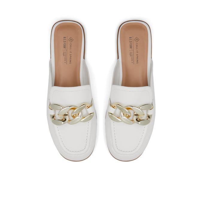 Chloeyy Women's White Mules image number 1