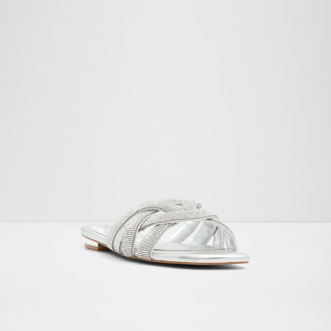 Corally Women's Silver Flat Sandals image number 4