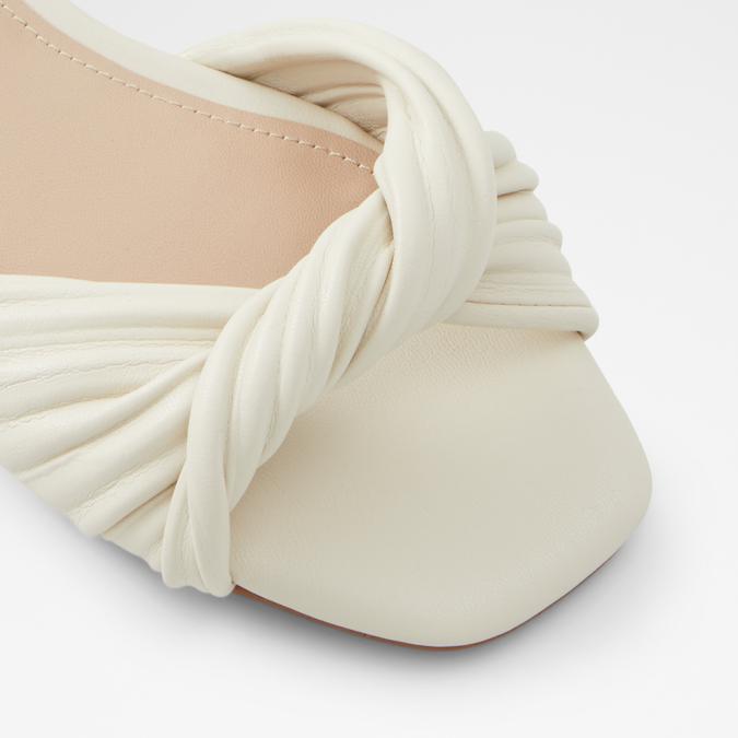 Nabila Women's White Block Heel Sandal image number 5