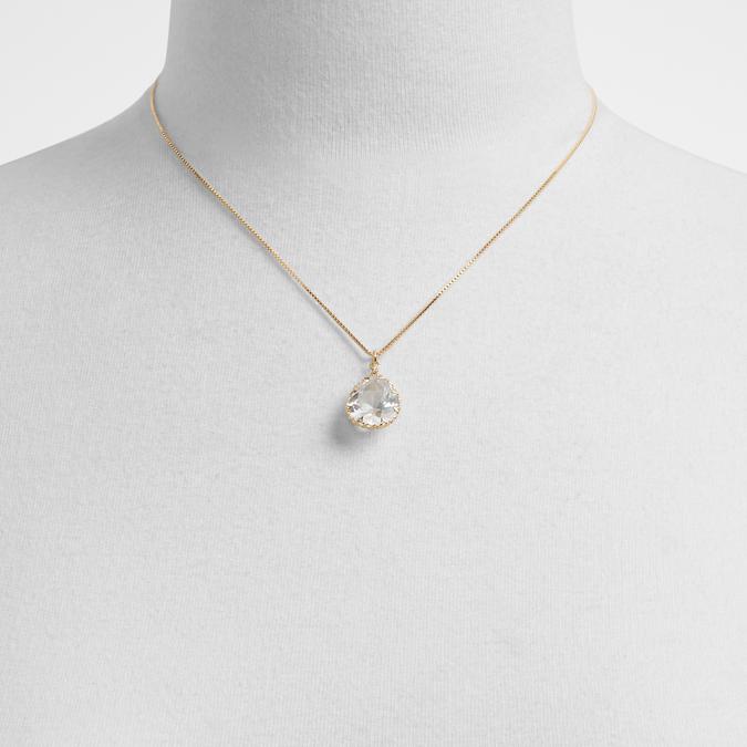 Beauceron Women's Clear On Gold Necklace image number 1
