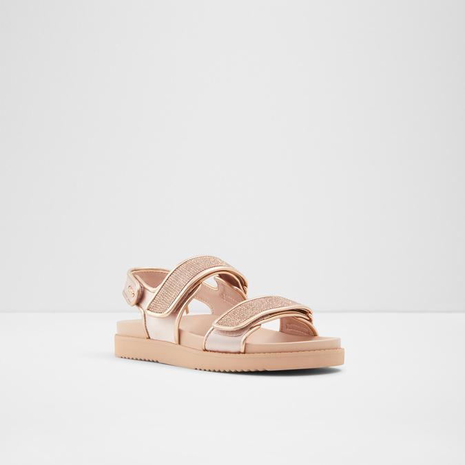 Eowiliwia Women's Rose Gold Flat Sandals image number 4