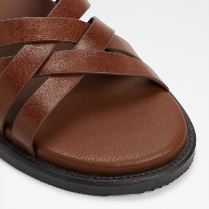 Haniffa-In Men's Cognac Strap Sandals image number 5