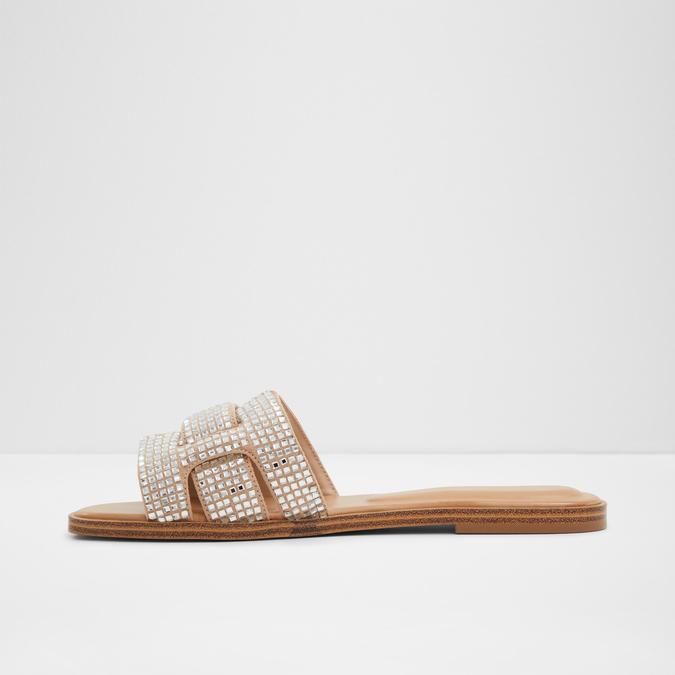 Elenaa Women's Beige Flat Sandals image number 3