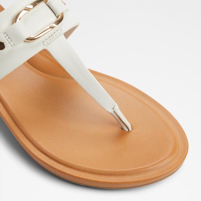 Taylen Women's White Flat Sandals image number 5