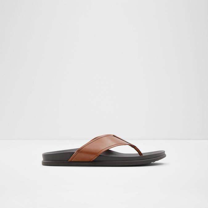 Afuthien Men's Cognac Thong Sandals