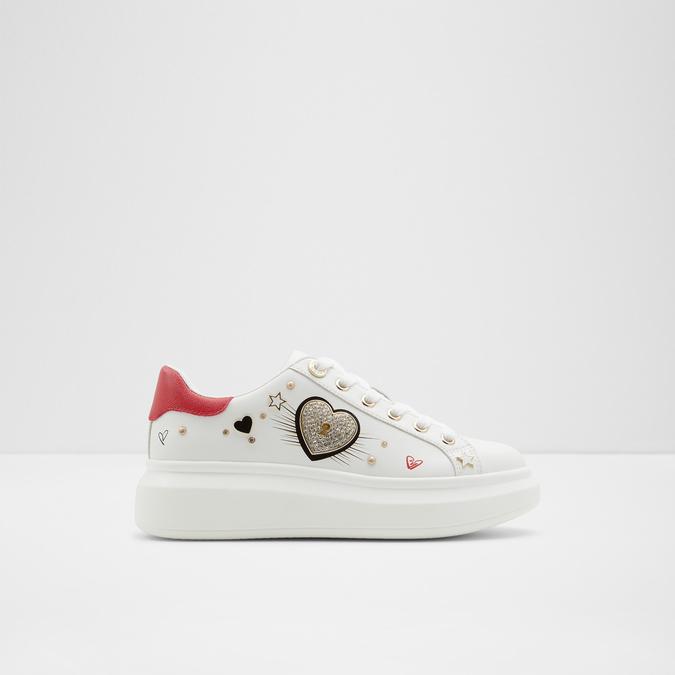 Lovekey Women's White Sneakers image number 0