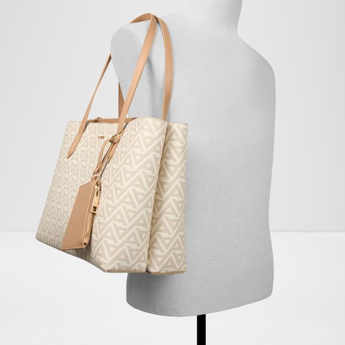 Ysabelle Women's Beige Laptop Bag image number 3