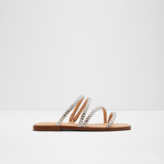 Triton Women's Silver Flat Sandals image number 2