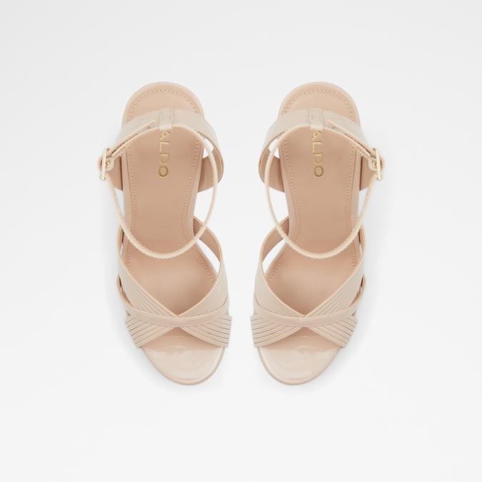 Hally Women's Beige Block Heel