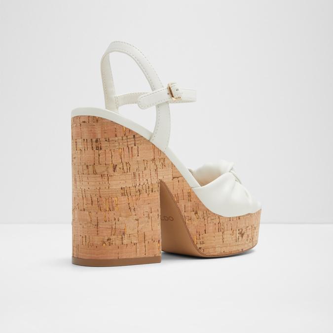 Ulialdan-In Women's White Block Heel Sandals image number 2