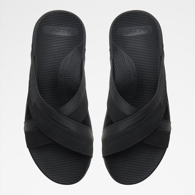 PIETTEA-IN Black Men Cross Strap Sandals image number 5