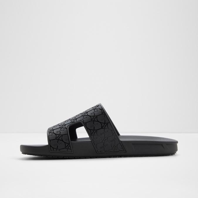 OSKAR-IN Black Men Single Strap Sandals image number 2