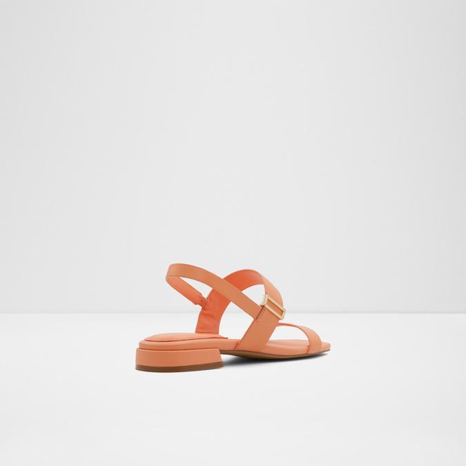 Nuwin Women's Orange Flat Sandals image number 2