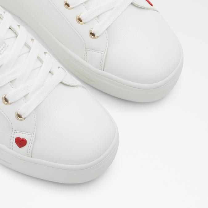 Lovemore Women's White Sneakers image number 5