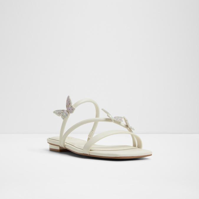 Flyhigh-In Women's White Flat Sandals image number 6