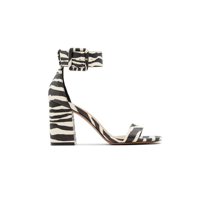 Elenna Women's Black/White Heeled Sandals image number 0