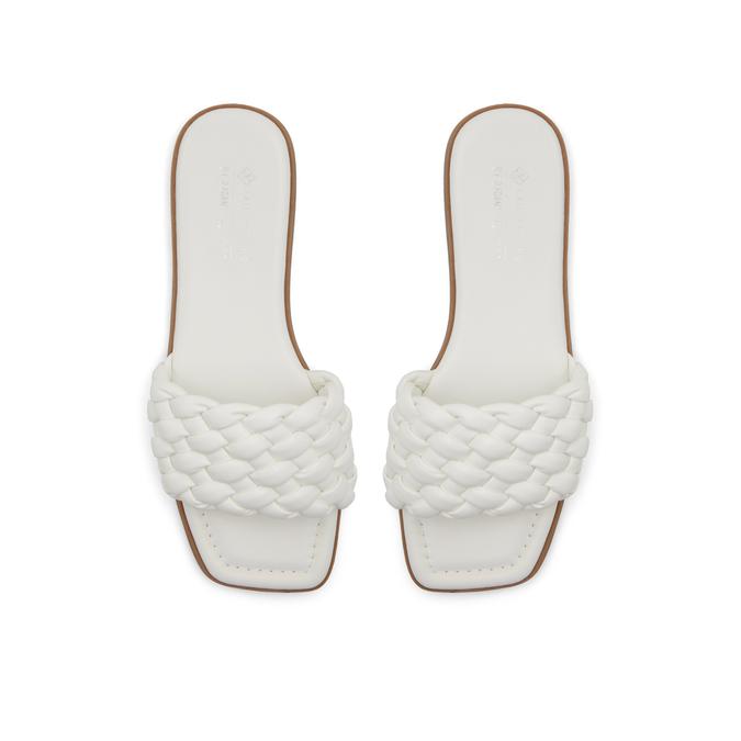 Stassie Women's White Flat Sandals