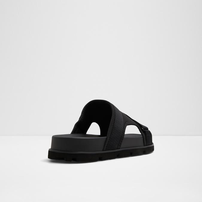Deniels Men's Black Single Strap Sandals image number 2