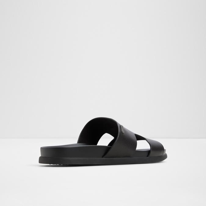 MONDI-INN Black Men Single Strap Sandals